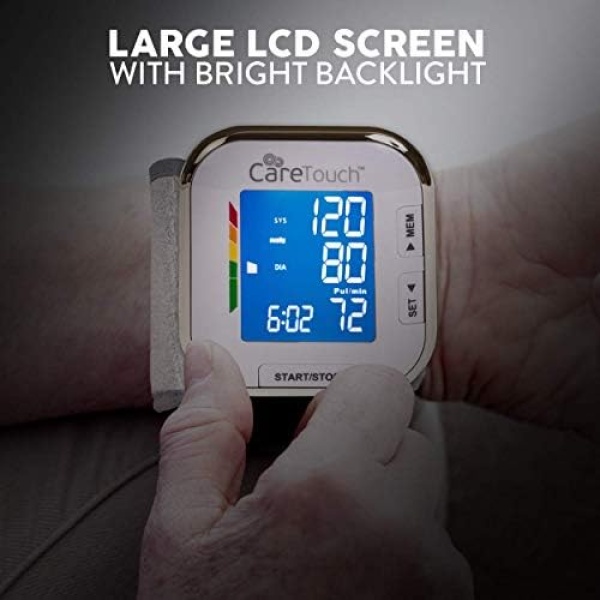 Care Touch Digital Wrist Blood Pressure Monitor for Adults Size 5.5-8.5" for - Image 4