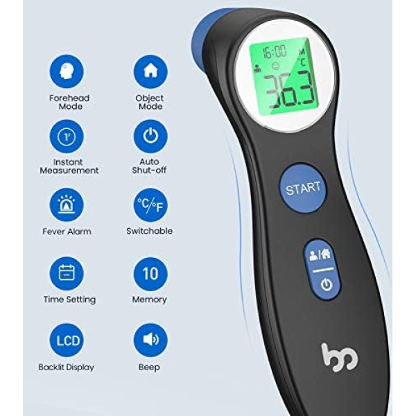 Femometer Forehead Thermometer for Adults Kids, Non Contact Infrared - Image 2