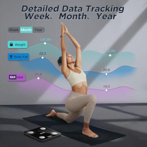 TOPMAKE - Scale for Body Weight, Digital Bathroom Scale BMI Weighing - Image 4