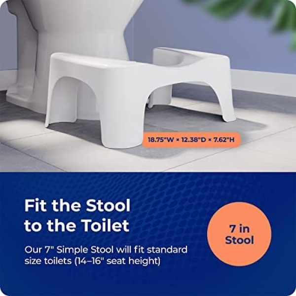 Squatty Potty Simple Toilet Stool, White, 7" - Image 4