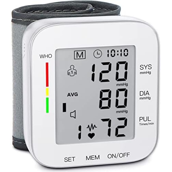 Wrist Blood Pressure Monitor Bp Monitor Large LCD Display Blood Pressure Machine