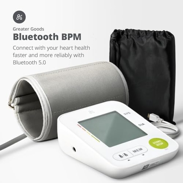 Greater Goods Bluetooth Blood Pressure Monitor for Home Use, Upper Arm BP - Image 2