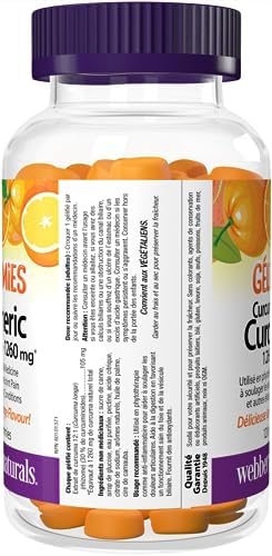 Webber Naturals Turmeric Curcumin Gummy, 1,260 mg of Raw Herb, 120 Gummies - Image 8