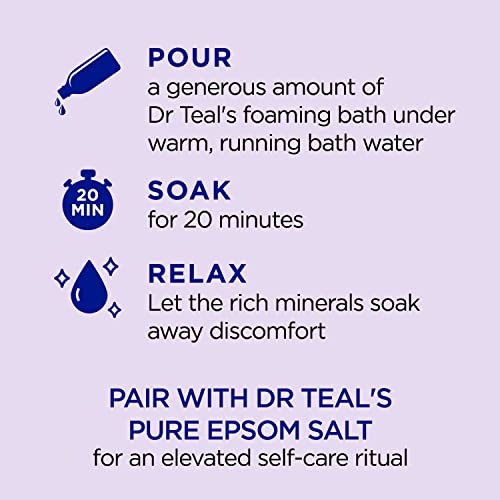 Dr Teal's Foaming Bath with Pure Epsom Salt, Soothe & Sleep with Lavender - Image 4