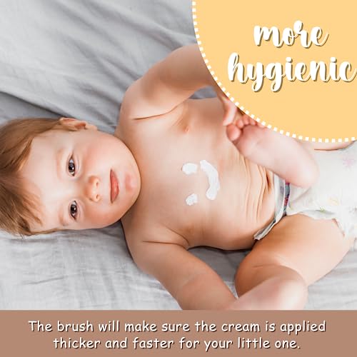 Diaper Cream Applicator Set - Soft Silicone Baby Bum Brush with Suction Base - Image 4