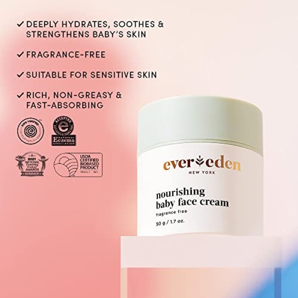 Evereden Nourishing Baby Face Cream 1.7 oz | Fragrance-Free & Non-Toxic - Image 2