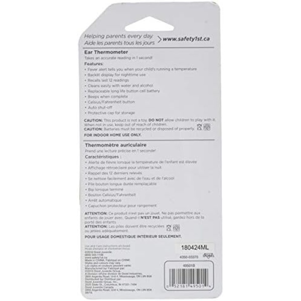 Safety 1st 0049501B Hospital Choice 3 Second Ear Thermometer - Image 4