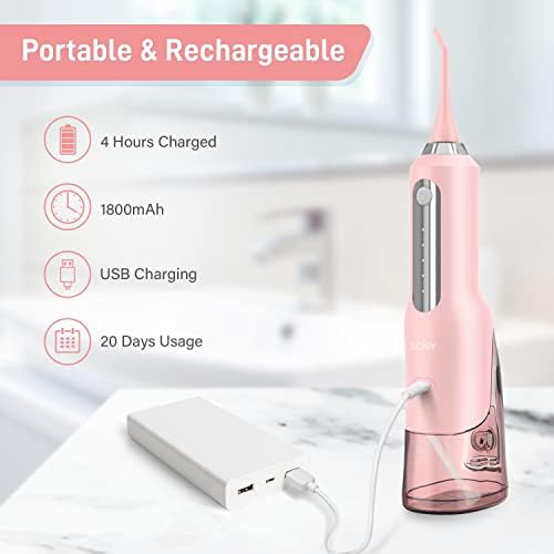 Cordless Water Flosser Water Dental Flosser for Teeth 270ML USB Rechargeable - Image 5