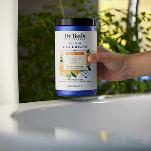 Dr Teal's Skin Therapy Epsom Salt Bath Soak Collagen + Radiant Skin - Image 7