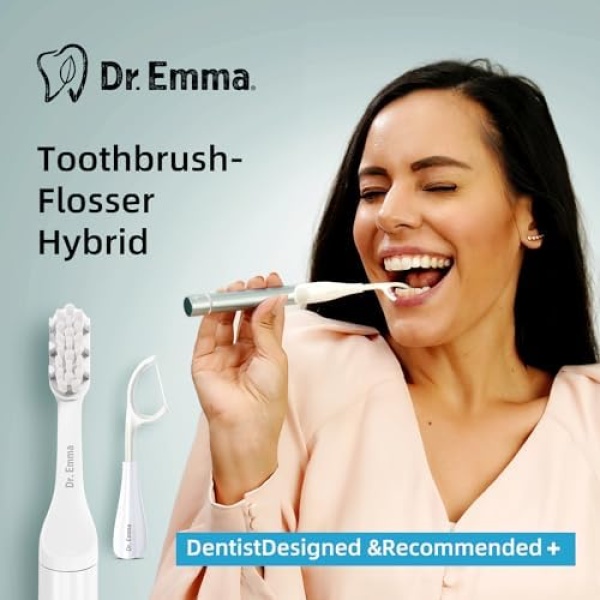 Dr. Emma Electric Vibration Flosser, Power Flosser for Adults, Gum Stimulator, - Image 4