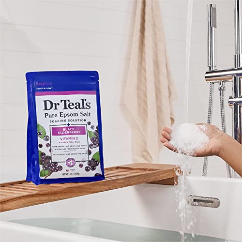 Dr Teal's Pure Epsom Salt Soak, Black Elderberry with Vitamin D, 3 lbs - Image 6