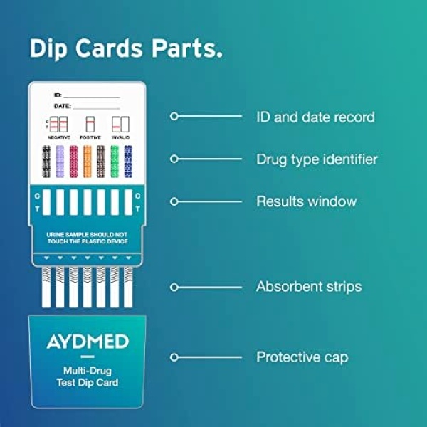 5 x Aydmed Professional 7-in-1 Rapid Drug Test Dip Cards Kit for Urine, Cocaine - Image 7