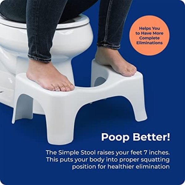 Squatty Potty Simple Toilet Stool, White, 7" - Image 3