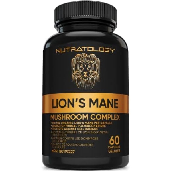 Organic Lion's Mane Mushroom Capsules - Nootropic Mushroom Supplements