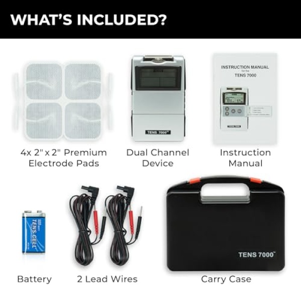 TENS 7000 Digital TENS Unit with Accessories - TENS Unit Muscle Stimulator - Image 5