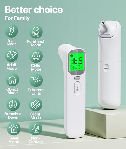 Forehead and Ear Thermometer, Digital Infrared Thermometer for Adults and Kids - Image 5