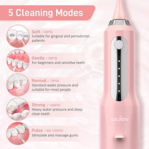 Cordless Water Flosser Water Dental Flosser for Teeth 270ML USB Rechargeable - Image 2