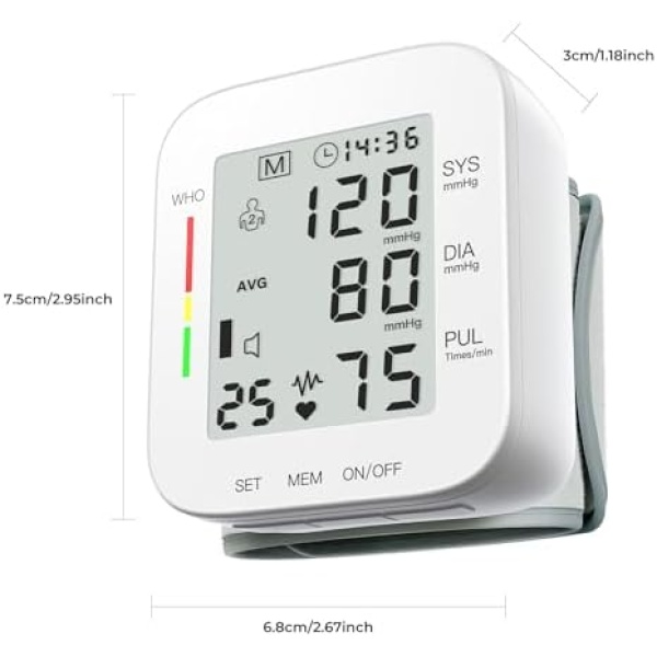 Wrist Blood Pressure Monitor Bp Monitor Large LCD Display Blood Pressure Machine - Image 8