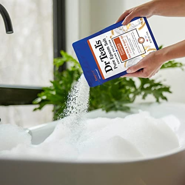 Dr Teal's Pure Epsom Salt, Soothe & Comfort with Oat Milk & Argan Oil, 3lbs - Image 6