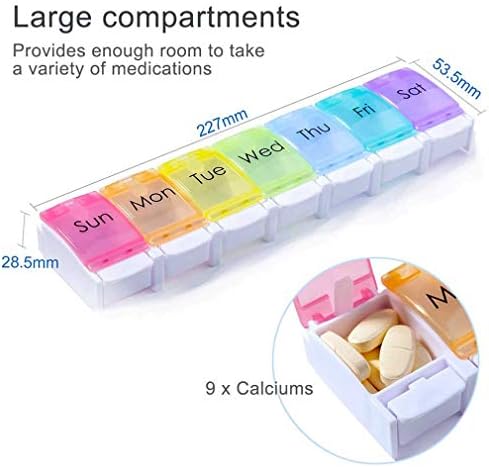 AidShunn Pill Boxes 7 Day Portable Storage Box Weekly Organizer to Hold - Image 4
