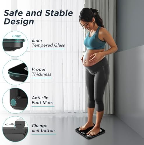 TOPMAKE - Scale for Body Weight, Digital Bathroom Scale BMI Weighing - Image 5