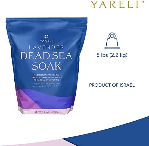 Yareli Dead Sea Bath & Foot Soak, Lavender Magnesium Bath Salt Flakes, Stronger - Image 7