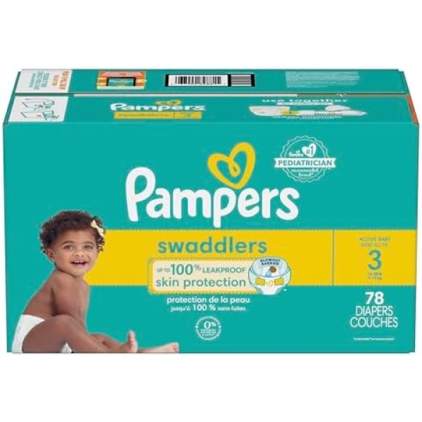 Pampers Swaddlers Diapers - Size 3, 78 Count, Ultra Soft Disposable Baby Diapers - Image 18