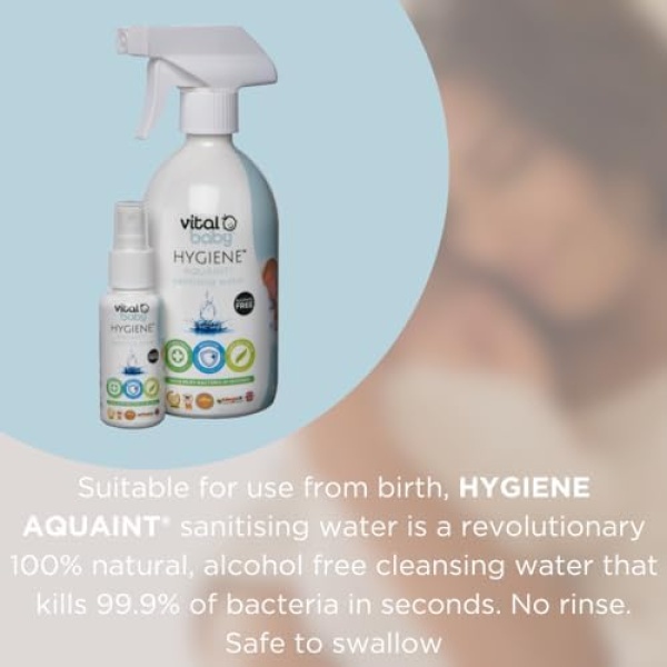 Vital Baby Hygiene AQUAINT Sanitising Water - Kills 99.9% of Germs - Baby Safe - Image 2