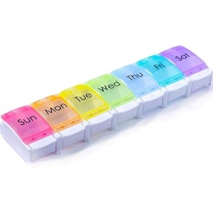 AidShunn Pill Boxes 7 Day Portable Storage Box Weekly Organizer to Hold