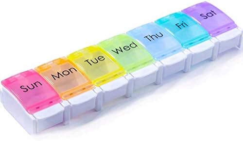 AidShunn Pill Boxes 7 Day Portable Storage Box Weekly Organizer to Hold