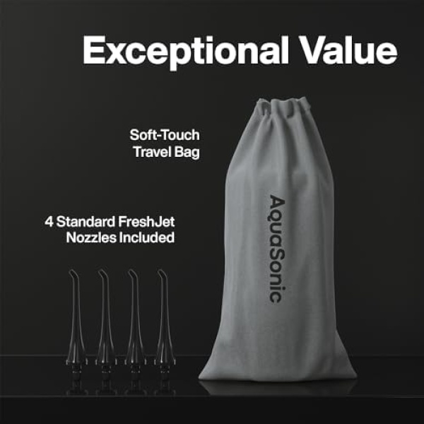 Aquasonic Aqua Flosser - Professional Rechargeable Water Flosser with 4 Tips - - Image 5
