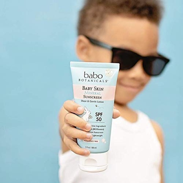 Babo Botanicals Baby Skin Mineral Sunscreen Lotion SPF 50 Broad Spectrum - Image 11