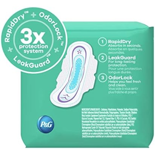Always Ultra Thin Feminine Pads for Women, Size 1 Regular Absorbency - Image 2