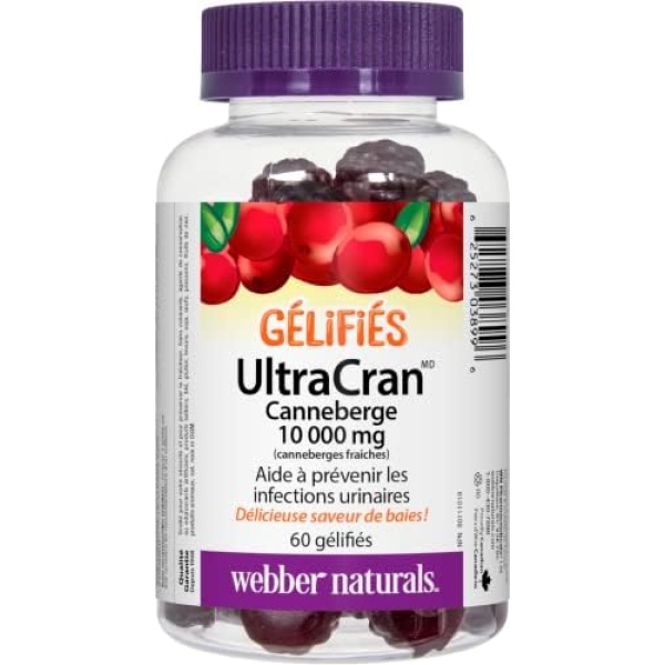Webber Naturals UltraCran Cranberry 10,000 mg Gummy, 60 Gummies, Helps Prevent - Image 2