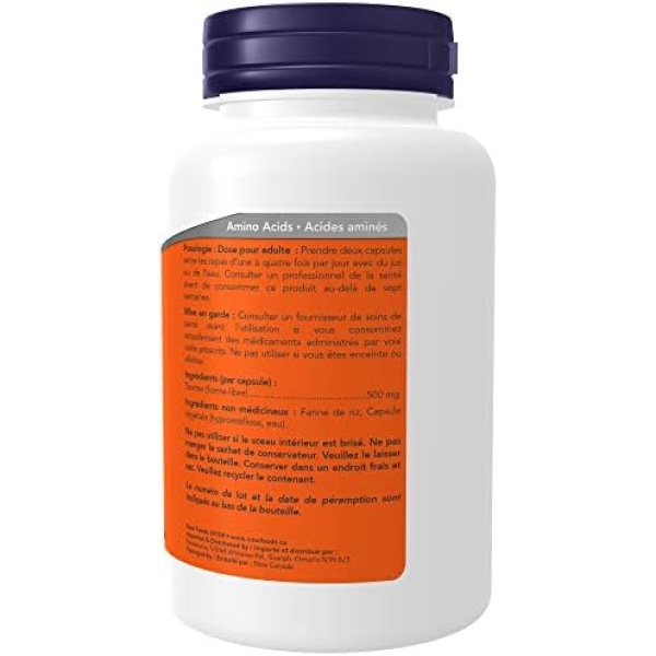 NOW - Taurine 500mg 100 Capsules - Image 5