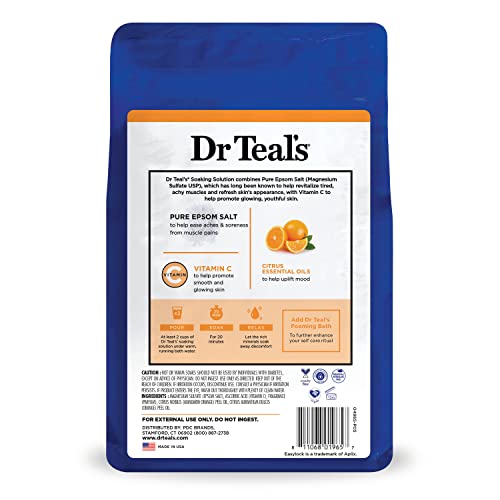 Dr Teal's Pure Epsom Salt Soak, Glow & Radiance with Vitamin C & Citrus - Image 9