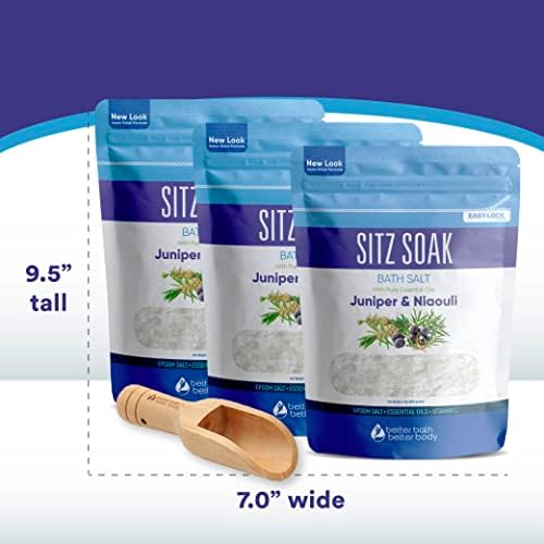 Sitz Bath Salt (3-Pack Plus Scoop) Hemorrhoid Soothing Sitz Soak Epsom Salt - Image 8