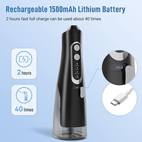 Cordless Water Flosser Teeth Cleaner Dental Oral Irrigator Picks Portable and - Image 5