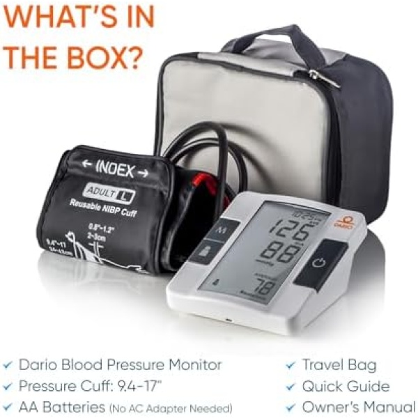 Dario Blood Pressure Monitor for Home Use Gen1 Automatic Machine, Large - Image 6