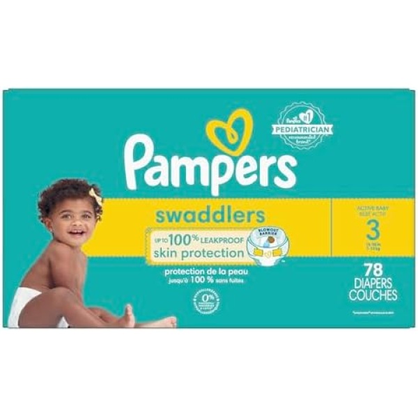 Pampers Swaddlers Diapers - Size 3, 78 Count, Ultra Soft Disposable Baby Diapers - Image 15