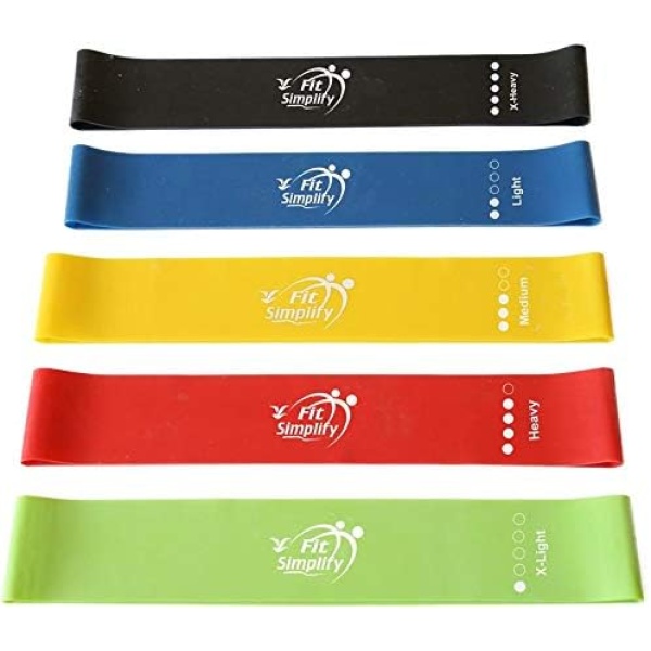 Fit Simplify Resistance Loop Exercise Bands with Instruction Guide and Carry - Image 2