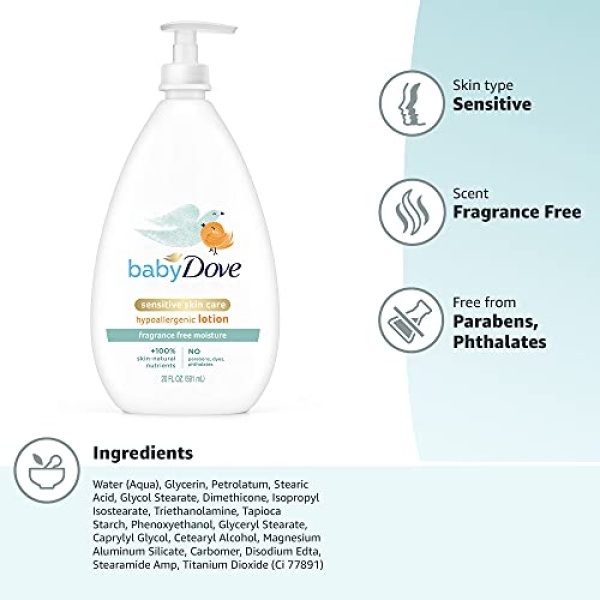 Baby Dove Face and Body Lotion for Sensitive Skin Moisture Fragrance - Image 14
