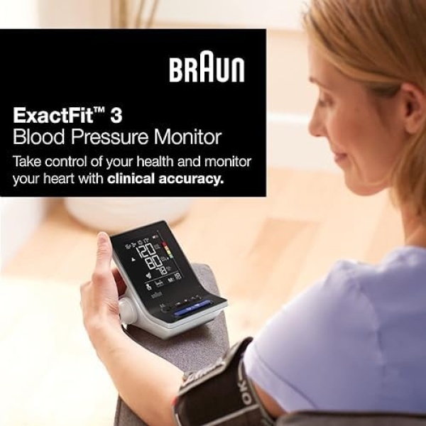 Braun ExactFit 3 Blood Pressure Monitor - Accurate Blood Pressure Machine with - Image 5