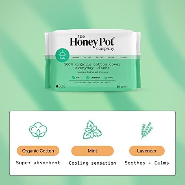 The Honey Pot Company - Everyday Panty liners - Organic Pads for Women - Image 2