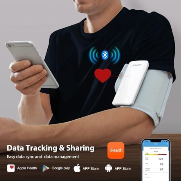 iHealth Neo Wireless Blood Pressure Monitor, Upper Arm Cuff, Bluetooth Blood - Image 4