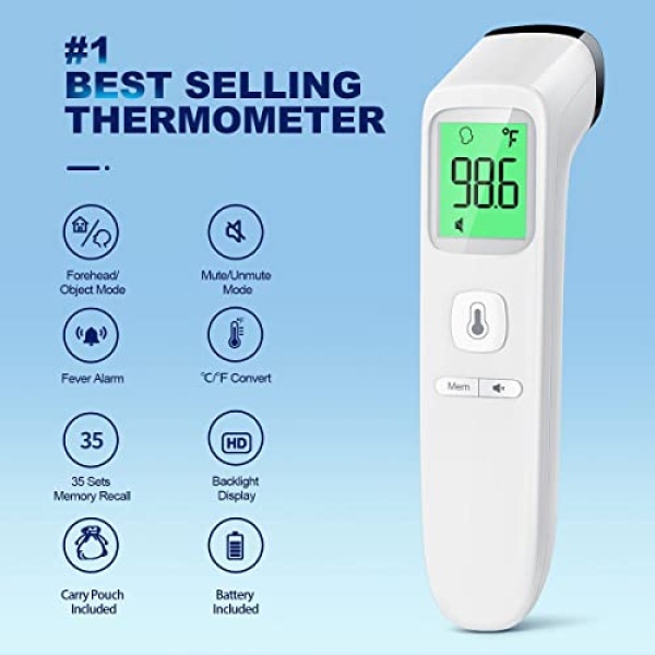 No-Touch Thermometer for Adults and Kids, FSA Eligible, Digital Baby Thermometer - Image 2