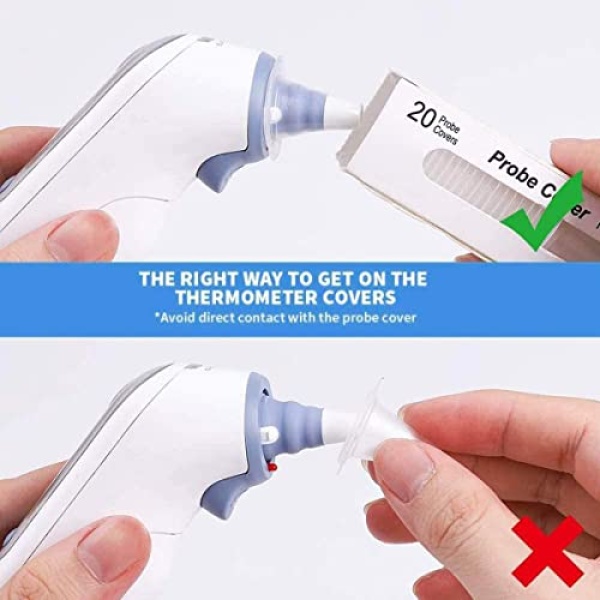 200 Counts Ear Thermometer Probe Covers, Disposable Refill Caps Lens Filters - Image 3