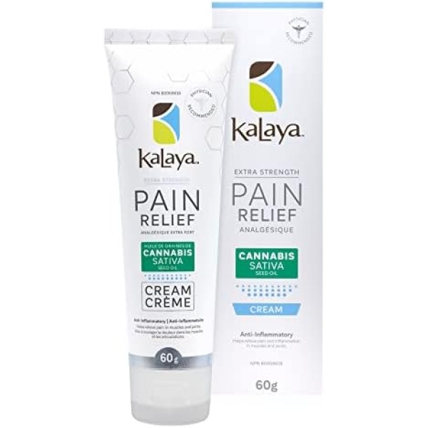 Kalaya Extra Strength Pain Relief Cream With Cannabis Sativa Seed Oil