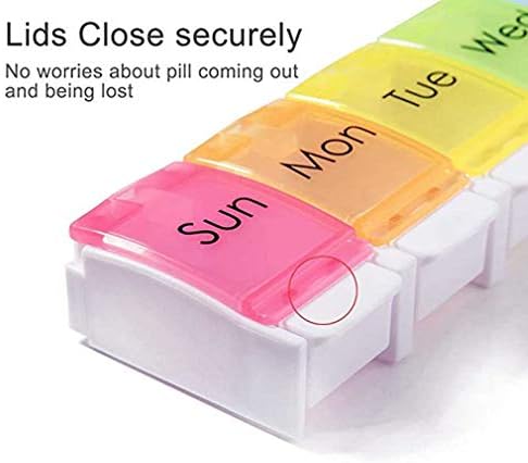 AidShunn Pill Boxes 7 Day Portable Storage Box Weekly Organizer to Hold - Image 5