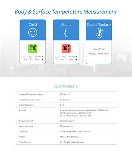 FORA IR42 Forehead Thermometer, Health Canada Licensed, Ship from Vancouver BC - Image 6